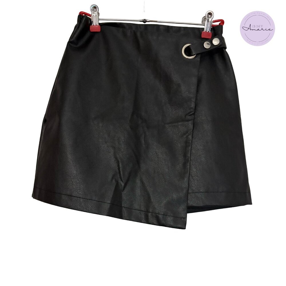 Miami Line Faux Leather Mini Skirt | Black | XS | NWT